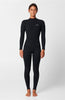 Women's Reactor 3/2mm Back Zip Steamer Wetsuit - Black