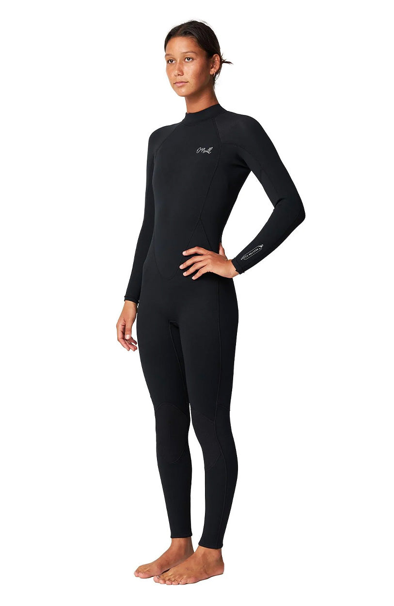 Women's Reactor 3/2mm Back Zip Steamer Wetsuit - Black