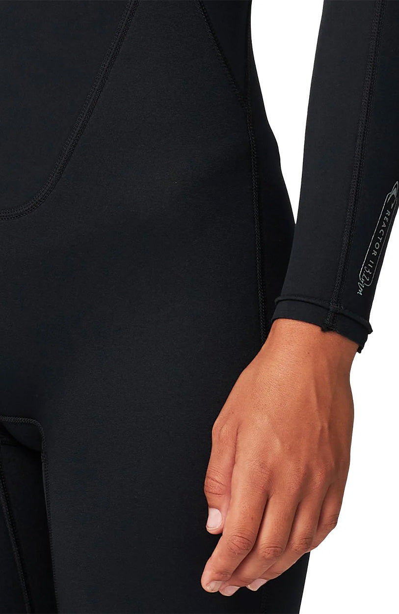 Women's Reactor 3/2mm Back Zip Steamer Wetsuit - Black