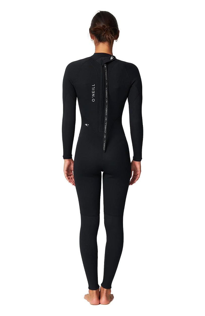 Women's Reactor 3/2mm Back Zip Steamer Wetsuit - Black