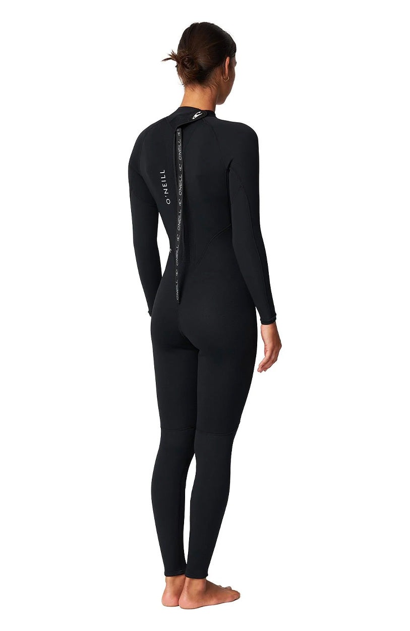 Women's Reactor 3/2mm Back Zip Steamer Wetsuit - Black