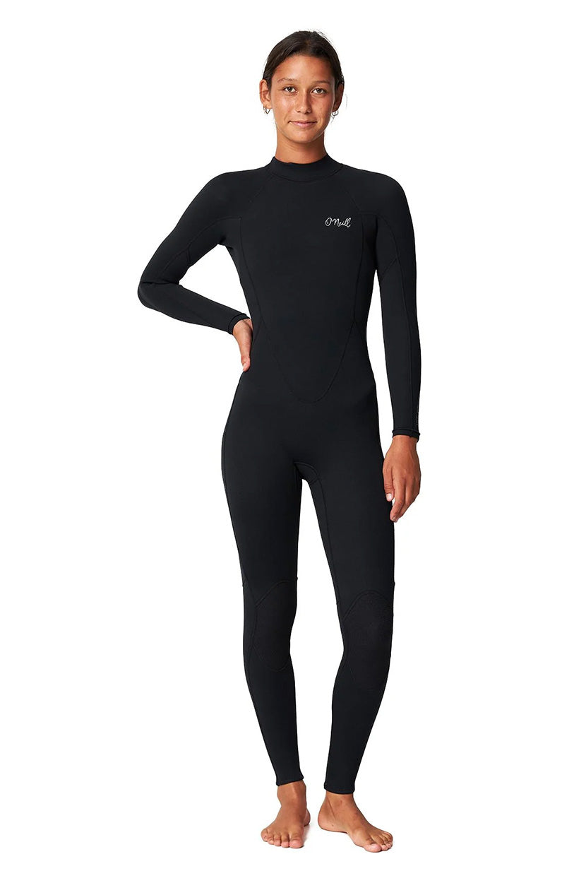 Women's Reactor 3/2mm Back Zip Steamer Wetsuit - Black