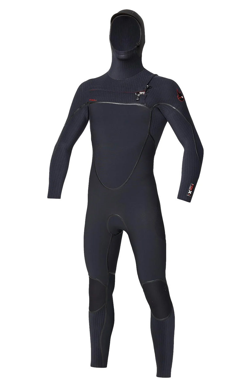 HyperFire X 5/4MM Hooded Steamer Chest Zip Wetsuit