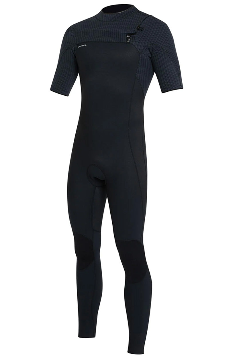 HyperFreak 2mm Short Arm Steamer Chest Zip Wetsuit - Black