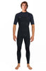HyperFreak 2mm Short Arm Steamer Chest Zip Wetsuit - Black
