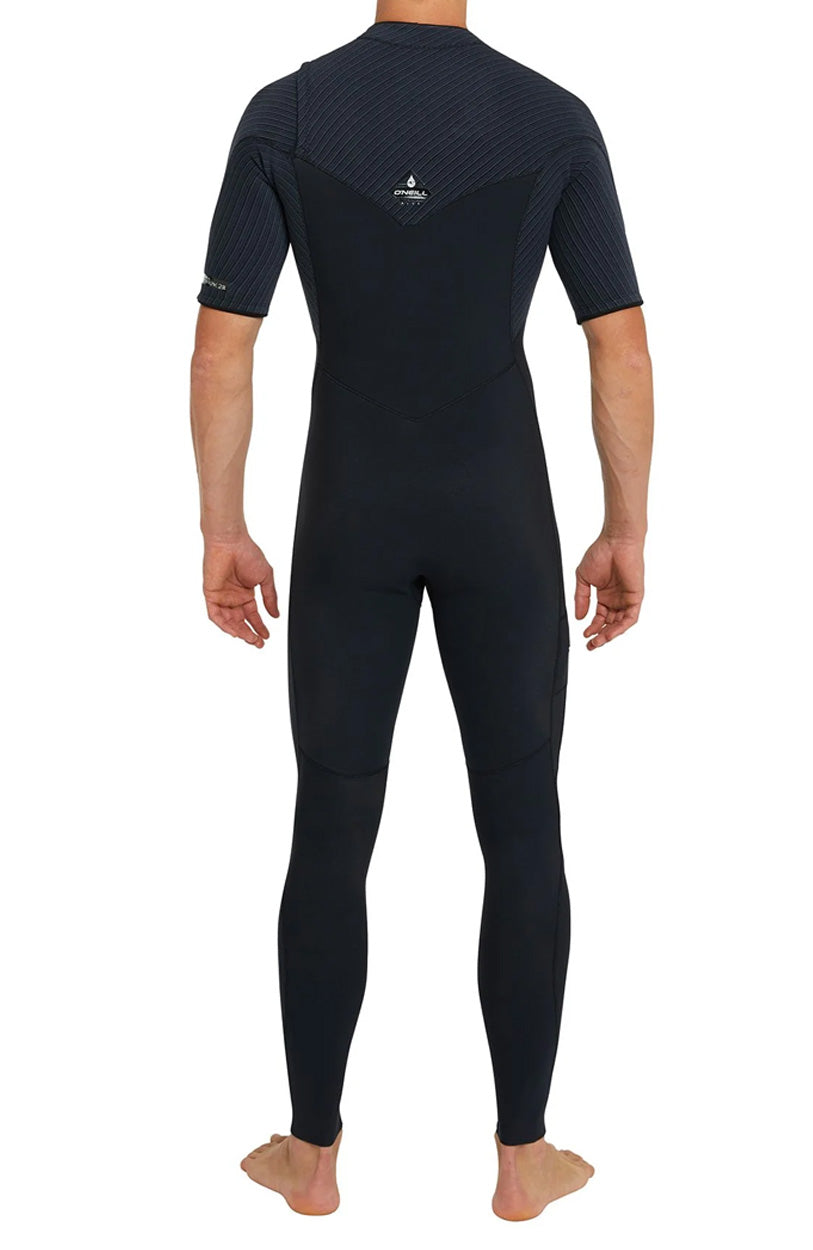HyperFreak 2mm Short Arm Steamer Chest Zip Wetsuit - Black