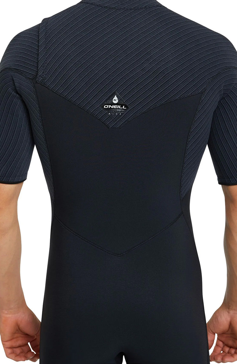 HyperFreak 2mm Short Arm Steamer Chest Zip Wetsuit - Black